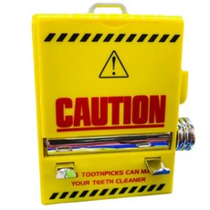 TCR復古牙籤盒, 黃色的, 1個