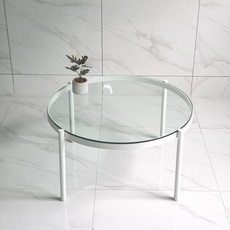 케이지메탈 원형 밴딩 테이블 지름 600mm T 38, 화이트