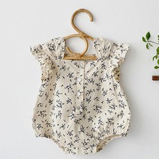 Salute 嬰兒碎花打摺包屁衣
