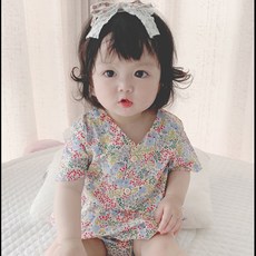 Salute 嬰兒短袖印花包屁衣