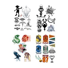 紋身貼紙35件組 哈利波特款, 1套, 混色