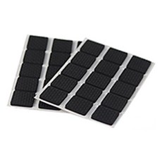 Howell DIY椅子桌子防噪音墊 方形 ES107, 黑色的, 30個