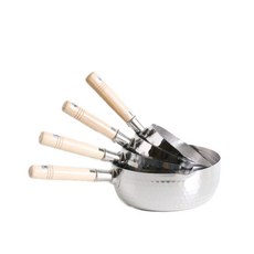 Yoshikawa IH感應木柄不鏽鋼雪平鍋 4件組, 混色, 16cm+18cm+20cm+22cm