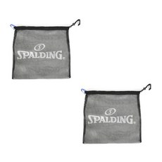 SPALDING 籃球網眼袋2入組, 黑色的
