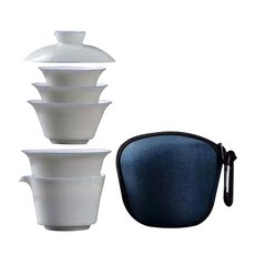 景德津蓋灣旅行茶杯套組, 白色的, 1套