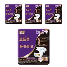 POPOQ 中性透氣魔術貼高級成人尿布大號, 10片, 4包, 大型