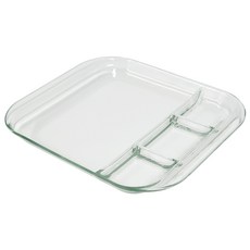 Sunny Plate 雙耳耐熱強化玻璃餐盤, 單一顏色, 1個