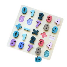 bonbon monster 0~9數字板原木教具, 1個, 25件