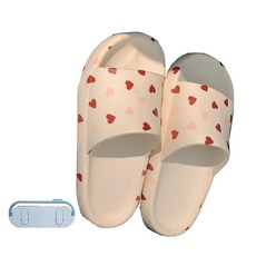 Pamera T163 馬卡龍色系柔軟拖鞋 白色 + 收納架, 1個