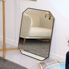 아트유 마벨 팔각 욕실 인테리어 벽거울 60 x 80 cm, 크롬