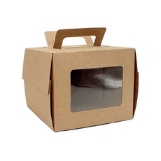 The Pack Company迷你窗型蛋糕盒 牛皮紙, 單色, 50個