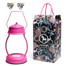 Damian 大號融蠟燈 + 鹵素燈泡 2入 + 禮物盒, 亮粉色