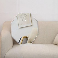 아트유 마벨 정팔각 욕실 인테리어 벽거울 60 x 60 cm, 화이트