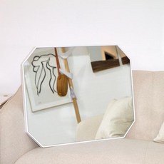 아트유 마벨 팔각 욕실 인테리어 벽거울 60 x 80 cm, 화이트