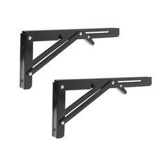 壁掛式可折疊層架 黑色 25公分, 2個