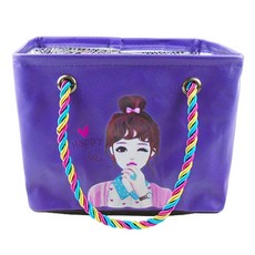 BUBBLYDAY 可排水可愛女孩沐浴袋, 紫色