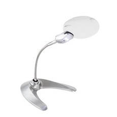 高亮度LED檯燈放大鏡, 銀色, 1個