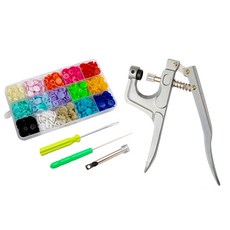 Giobiz T扣工具 基本款 + 15種T扣 x 10個 套組, 混合顏色, 1套