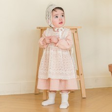 LITTLE TINI 女孩童蕾絲造型連身圍裙