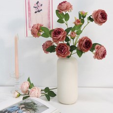 Cozy Table 象牙白線條陶瓷花瓶, 橢圓 L