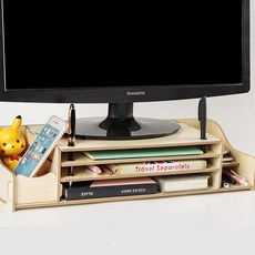 DIY 3단 수납 모니터 받침대 YT_RC279, 오크