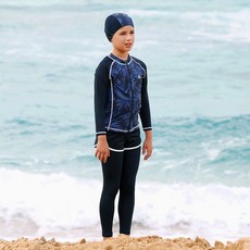 AIRWALK 女童衝浪防磨衣 上衣 + 下身 + 泳帽 組 YAWe0651