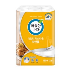 KLEANNARA 廚房捲筒紙巾 180張, 12捲