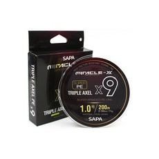 SAPA Triple Axel 9股PE線 母線 釣魚線 200m, 黑色 + 螢光