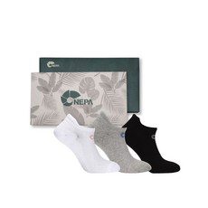 NEPA 女款運動襪禮品組 3件套, 白色+灰色+黑色