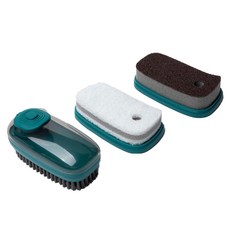 TCR自動添加清潔劑多功能清潔刷+海綿, 綠色, 1套