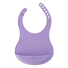 HONG'S PAPA 矽膠圍兜, 薰衣草紫, 1入