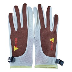 [쿠팡수입] 바이블러 여성용 투톤 메쉬 스포츠 장갑, 아이보리 + 브라운, 1개