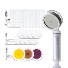 過濾蓮蓬頭+過濾頭+織物過濾頭 8入+過濾棉 8入+維生素過濾棉 3入, 1套