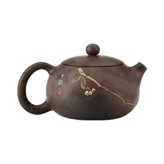 建水紫陶 杏花詩壺, 混色, 170毫升