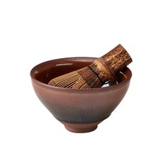 建窯金土虎茶碗 360ml, 棕色+黑色+紅色, 1個