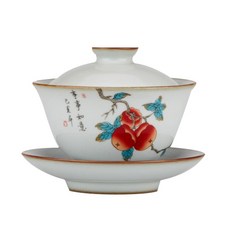 女藥月白開丸紅柿 2214611, 棕+紅+綠+白, 1個