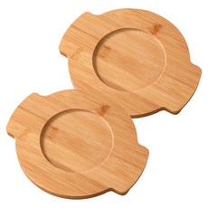 제이씨피 목재 멀티 빅라운드 우드 매트, 2개