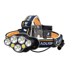 BATTLE FISHING 5顆LED頭燈TG-T075, 深藍色, 1個