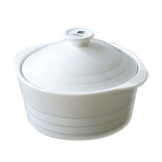 Aillina 電磁爐適用雙耳耐熱陶瓷砂鍋+鍋蓋組 M號, 14 x 7.2 厘米, 1個