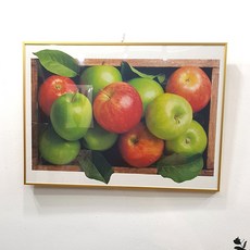 이나코리아 붉은 푸른 사과 과일 그림 인테리어 액자