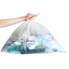 透明垃圾回收平口袋, 50L, 100個
