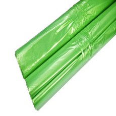 環保平板塑膠袋 47 淺綠色, 20L, 100個