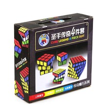 sengso 聖手魔方 魔術方塊四件組, 黑色, 1個