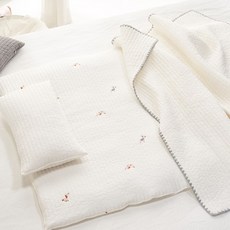 午睡被子+枕頭組, 象牙白