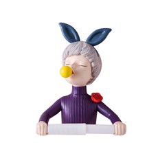 泡泡糖少女面紙盒, 花紫色, 1個