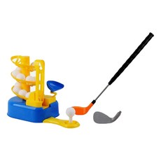 Time Out 迷你高爾夫遊戲訓練器 運動玩具, 藍色 + 黃色, 1套