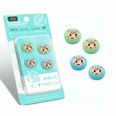 任天堂 Switch 動物森友會 搖桿帽 小潤 綠藍色 4件組, 單一商品, 1套, 混合色