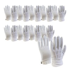 棉質防滑手套, 白色, 10組