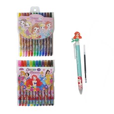Disney 迪士尼 彩色筆+簽字筆+立體公仔原子筆 隨機出貨, 1組, 混色