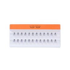 깜빡 인조 속눈썹 11mm Deep Orange 2기둥, Black, 1개
